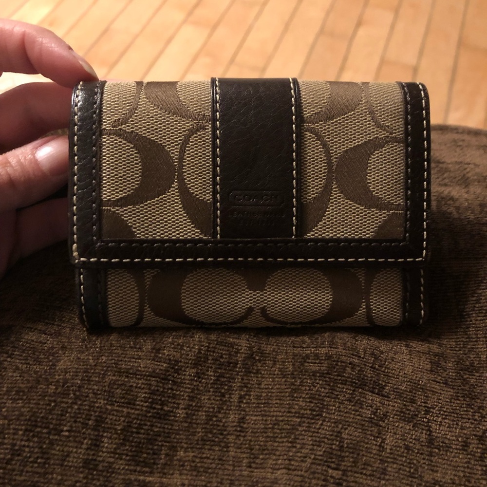 Coach Signature Trifold Wallet